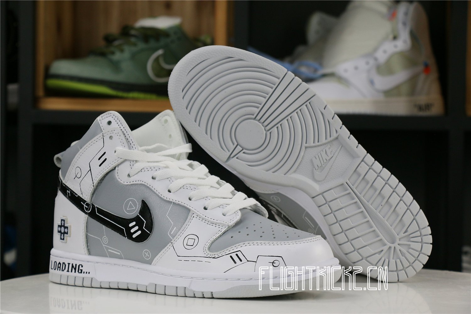 Nike Dunk High “Video Game” White Grey Black PS5 Loading