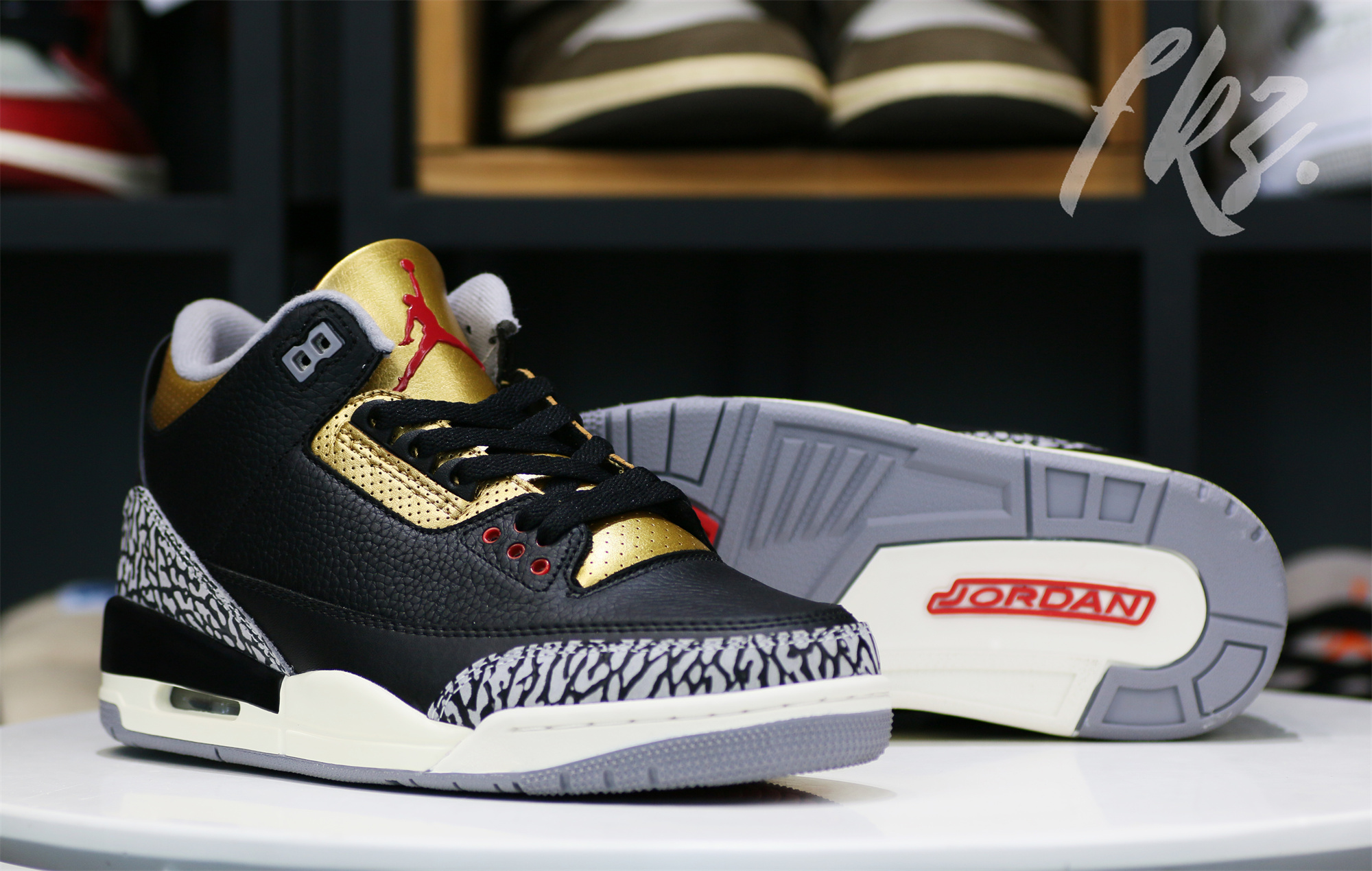 Air Jordan 3 “Black Cement Gold” 2022