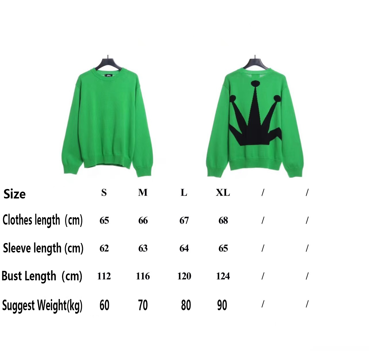 Stussy22SS Crown Crew Neck Pullover Long Sleeve Sweater