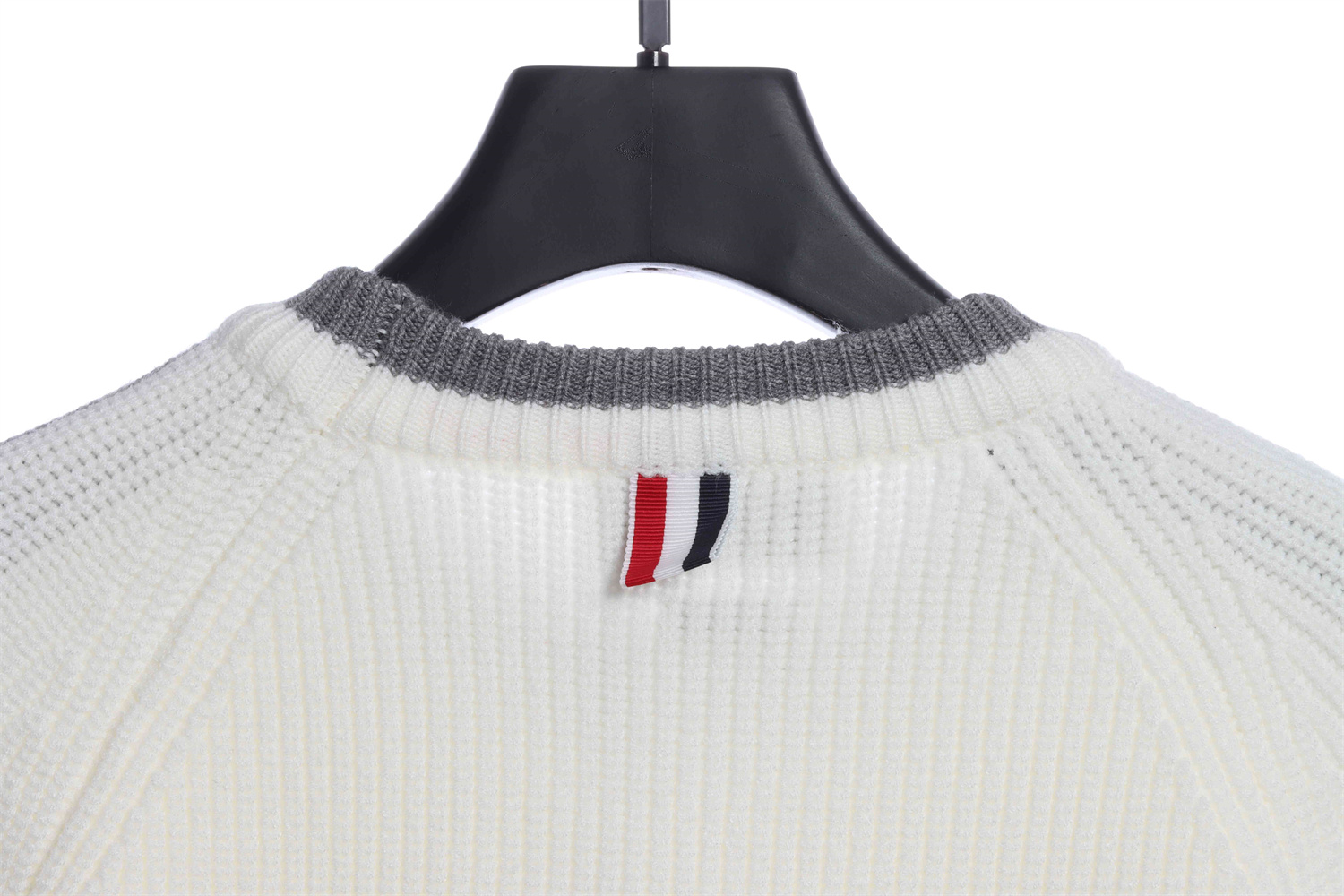 ThomBrowne New Season 22Ss Four-Stripe Pullover Long Sleeve Crewneck Sweater