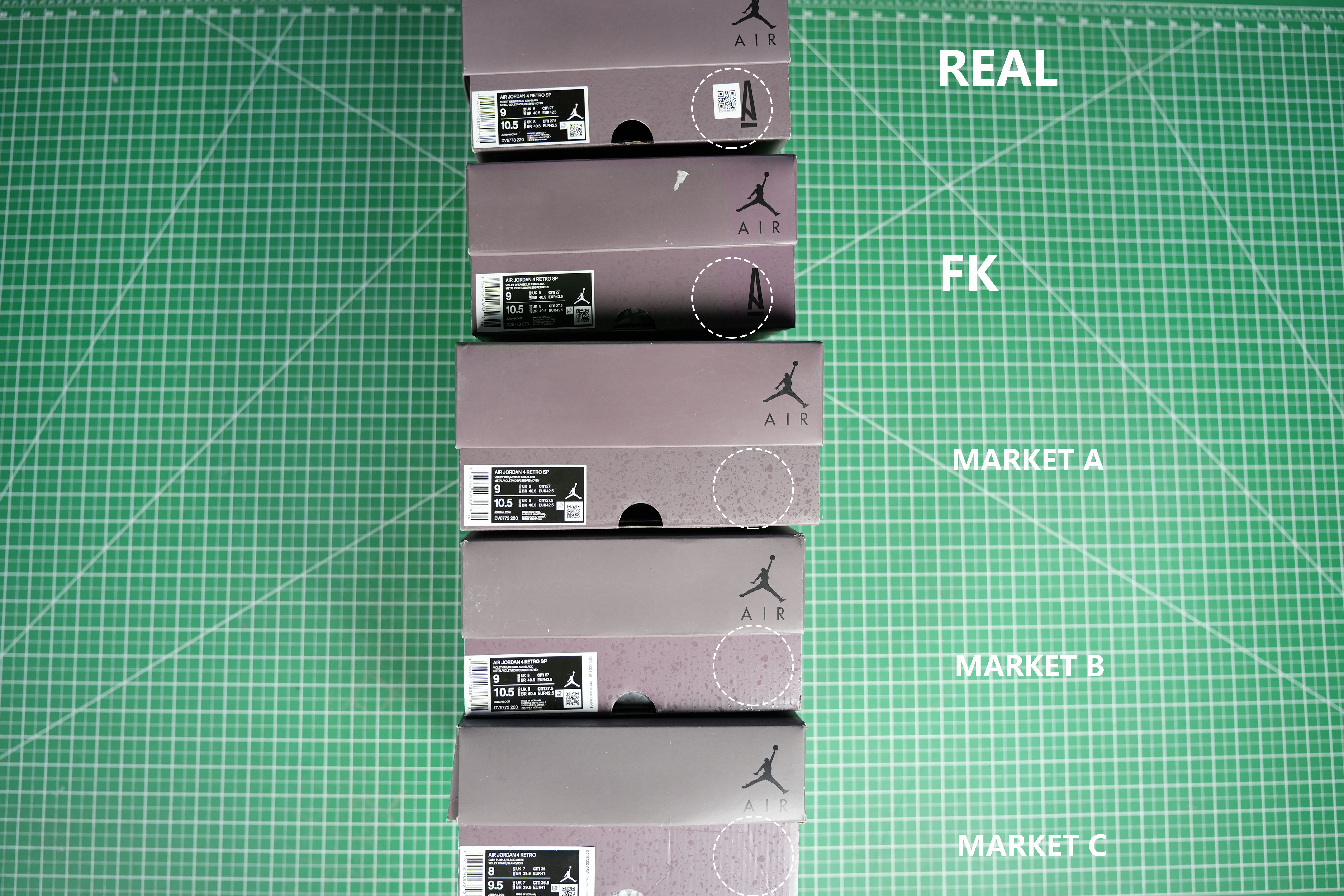 A Ma Maniére x Air Jordan 4 Retro ‘Violet Ore’ 2022 (LN5 A1 Batch)