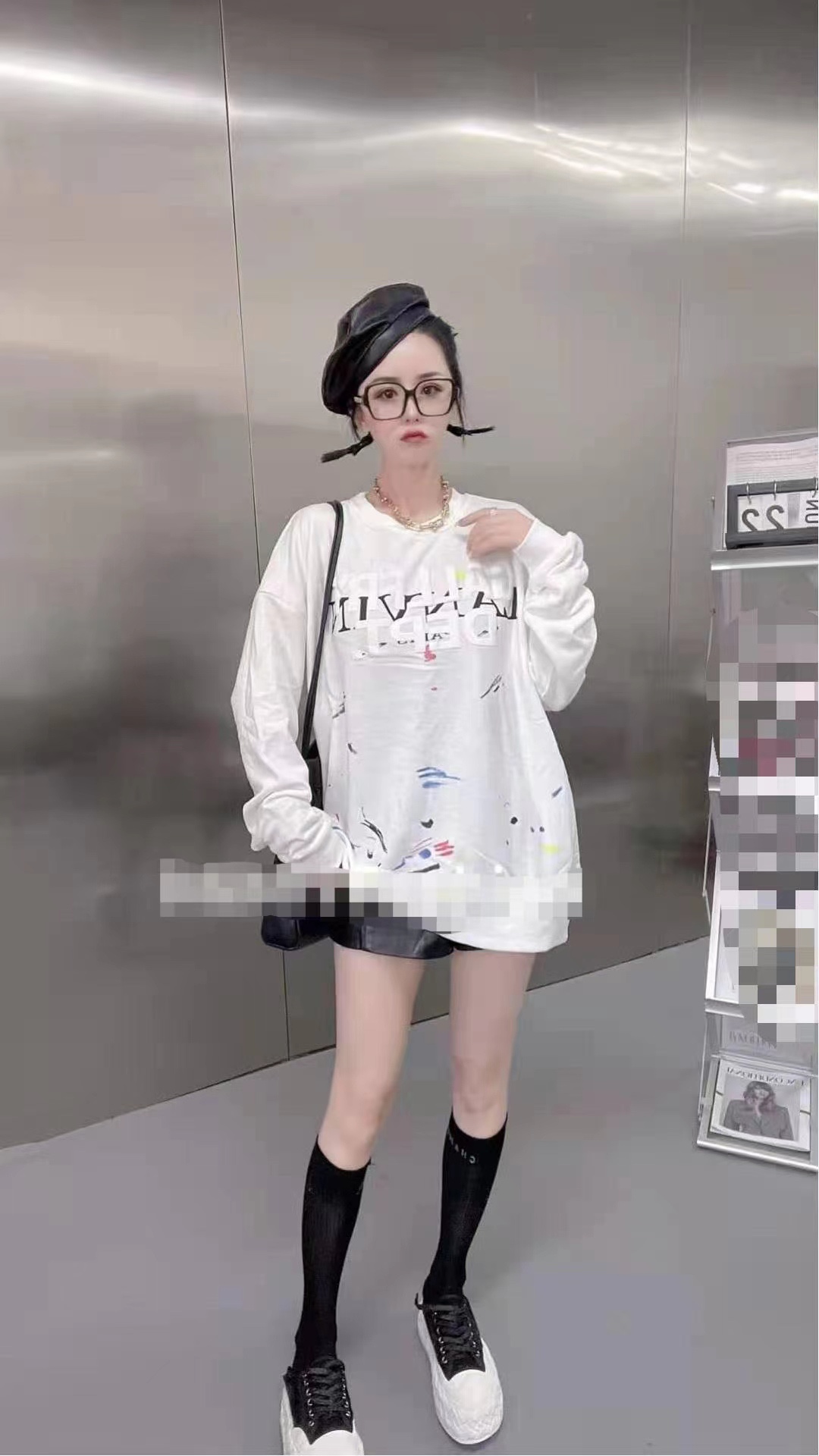 L-NV1N✖️G-ll3ry D3pt Limited Capsule Collection-Splash ink hand-painted sweater