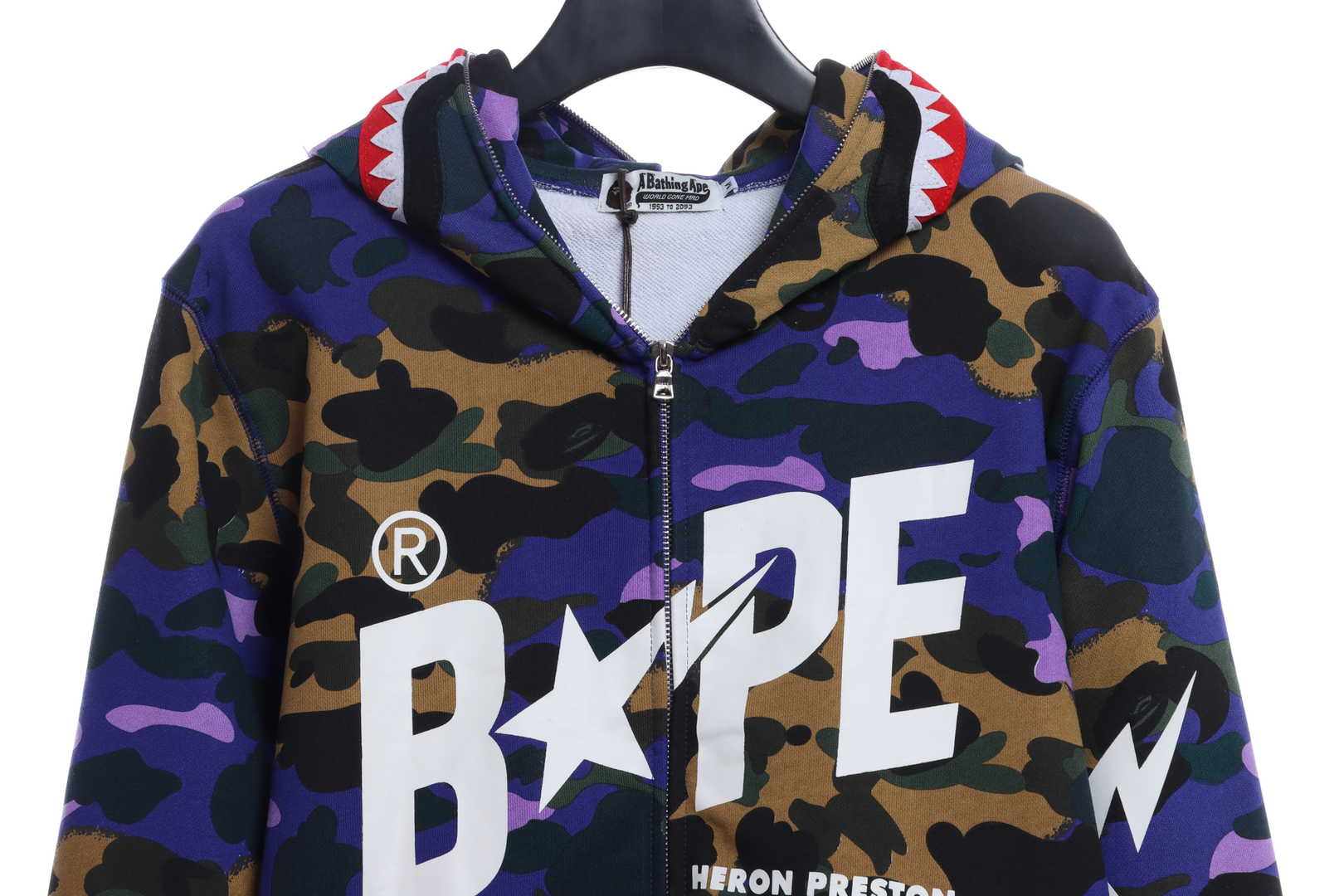BAPExHP Joint Purple Shark Zipper Hoodie