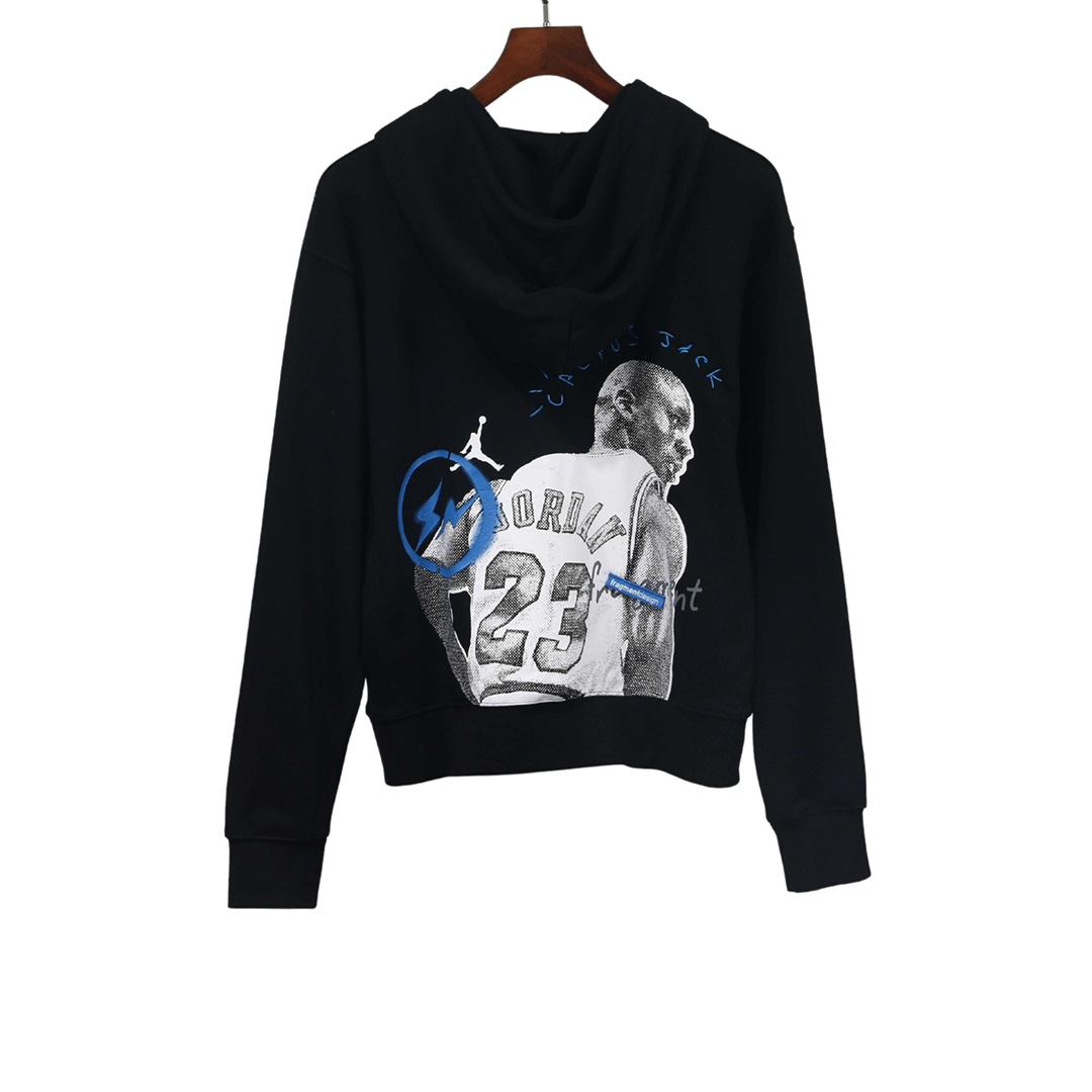 Jordan TS lightning tripartite joint portrait print hoodie