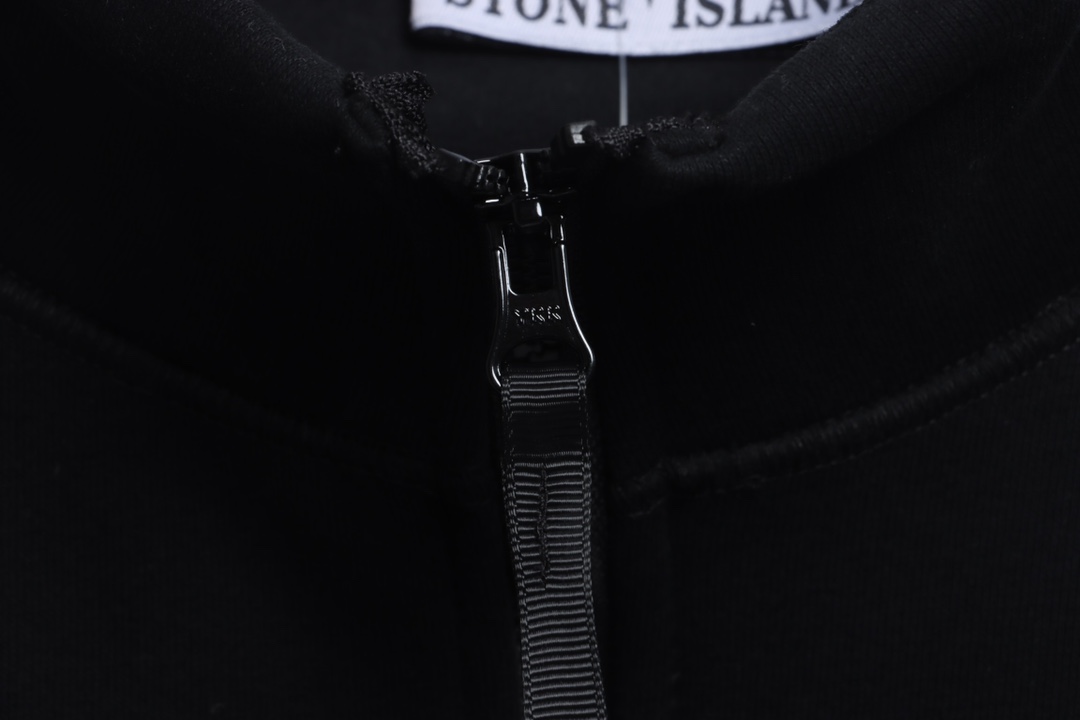 Stone Island Stand Collar Half Zip Long Sleeve Sweatshirt