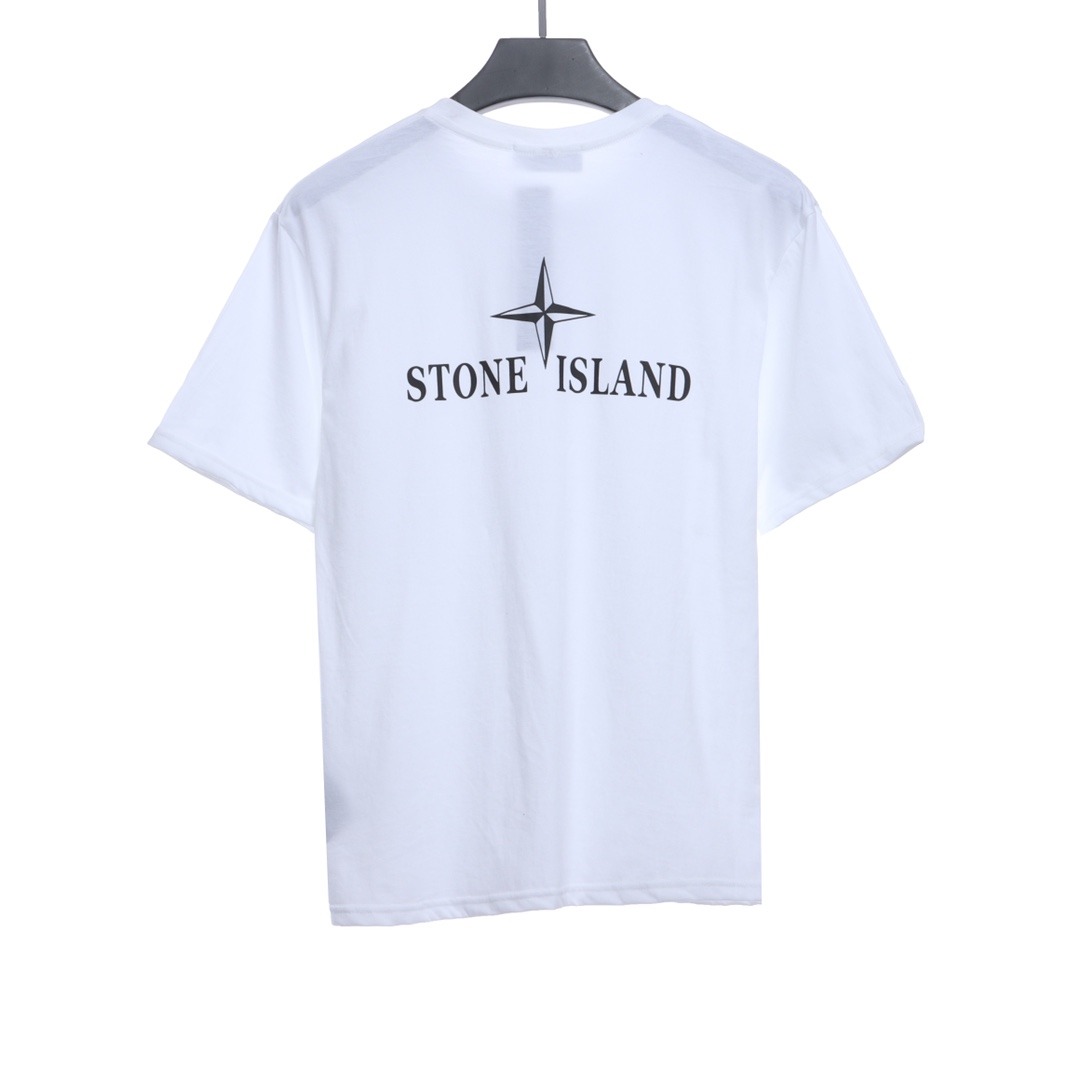Stone island cross logo printing short sleeves