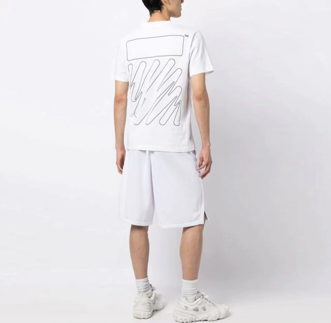 OW graffiti brush zebra crossing short sleeve