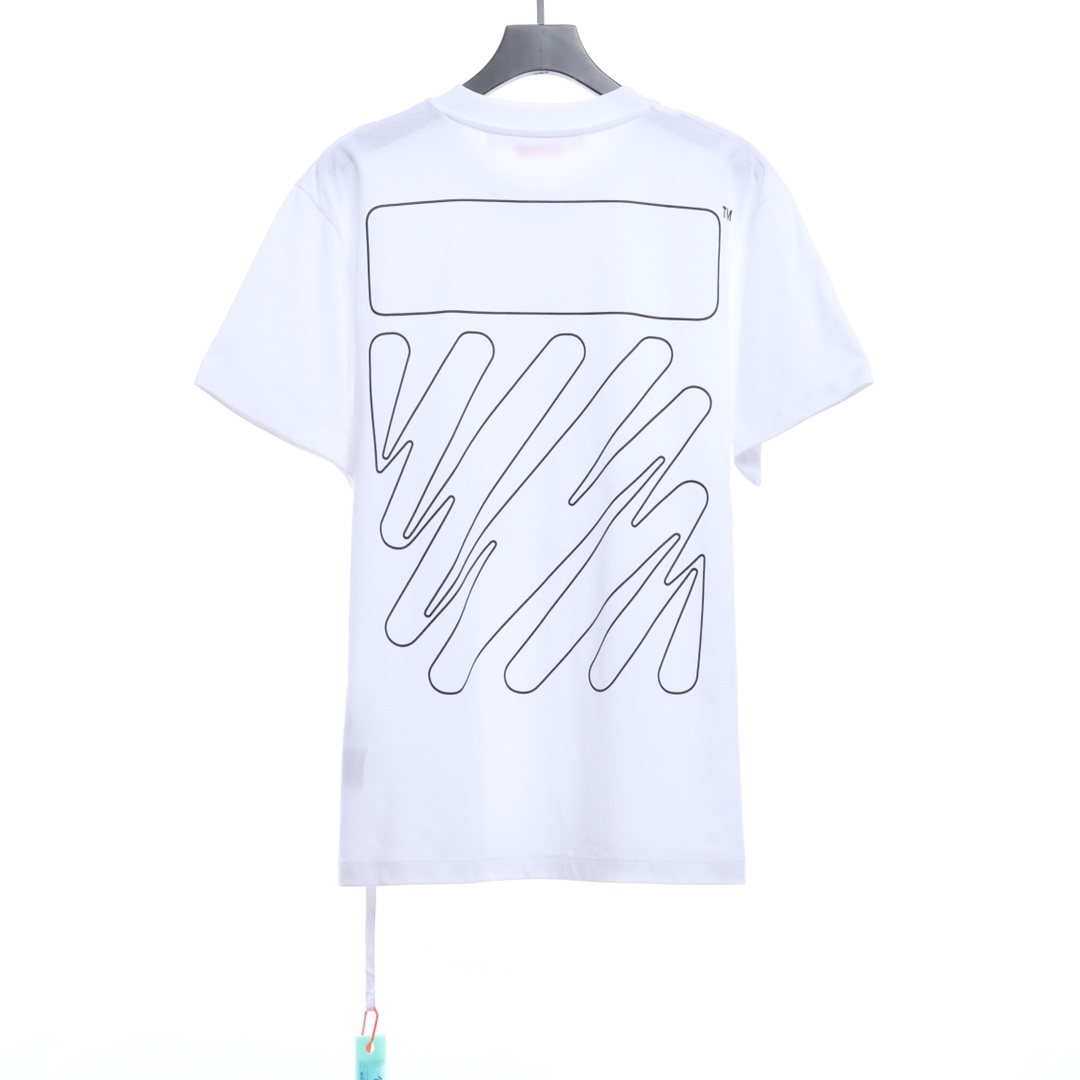 OW graffiti brush zebra crossing short sleeve
