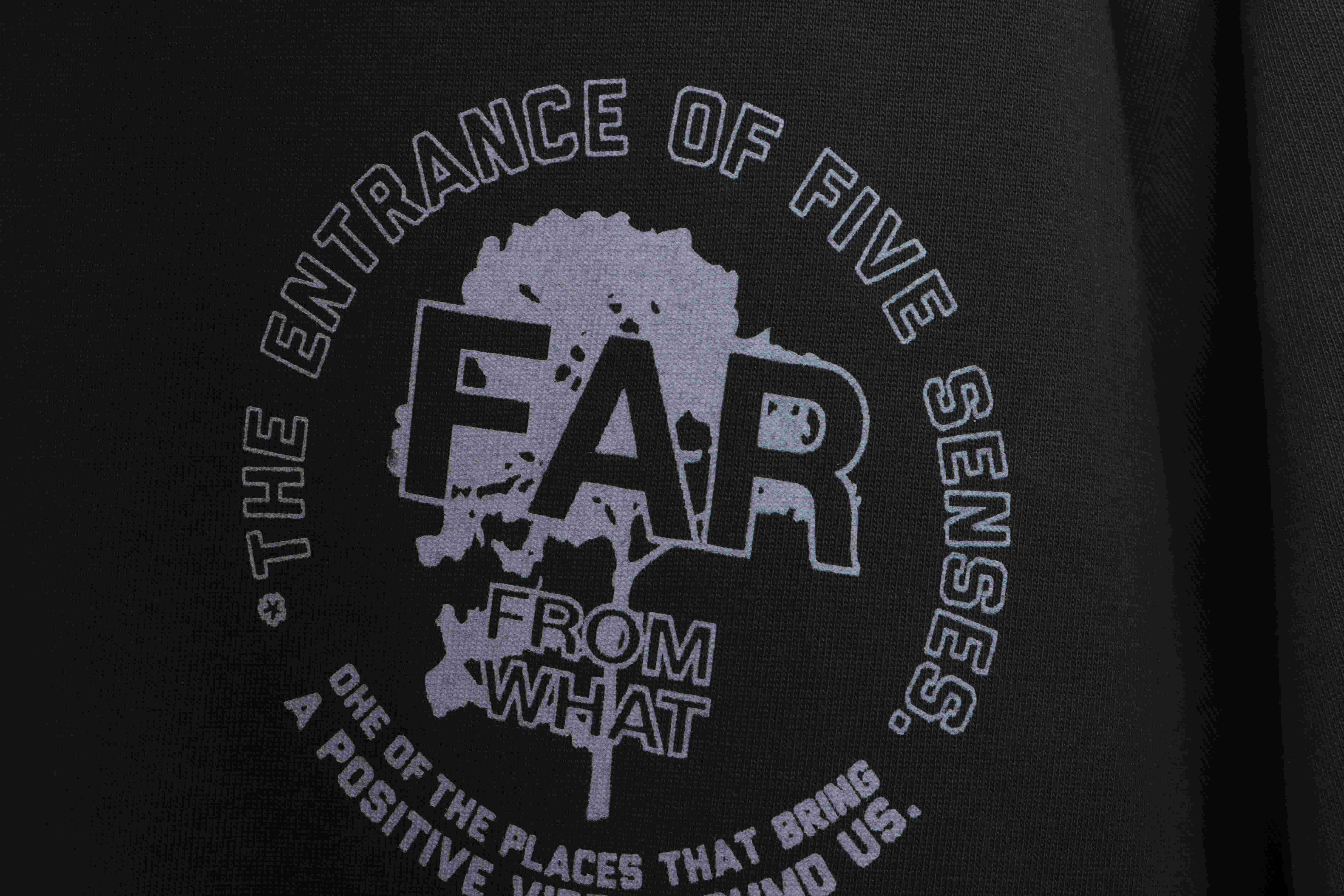 FAR.ARCHIVE White Letter Print Short Sleeve T-Shirt