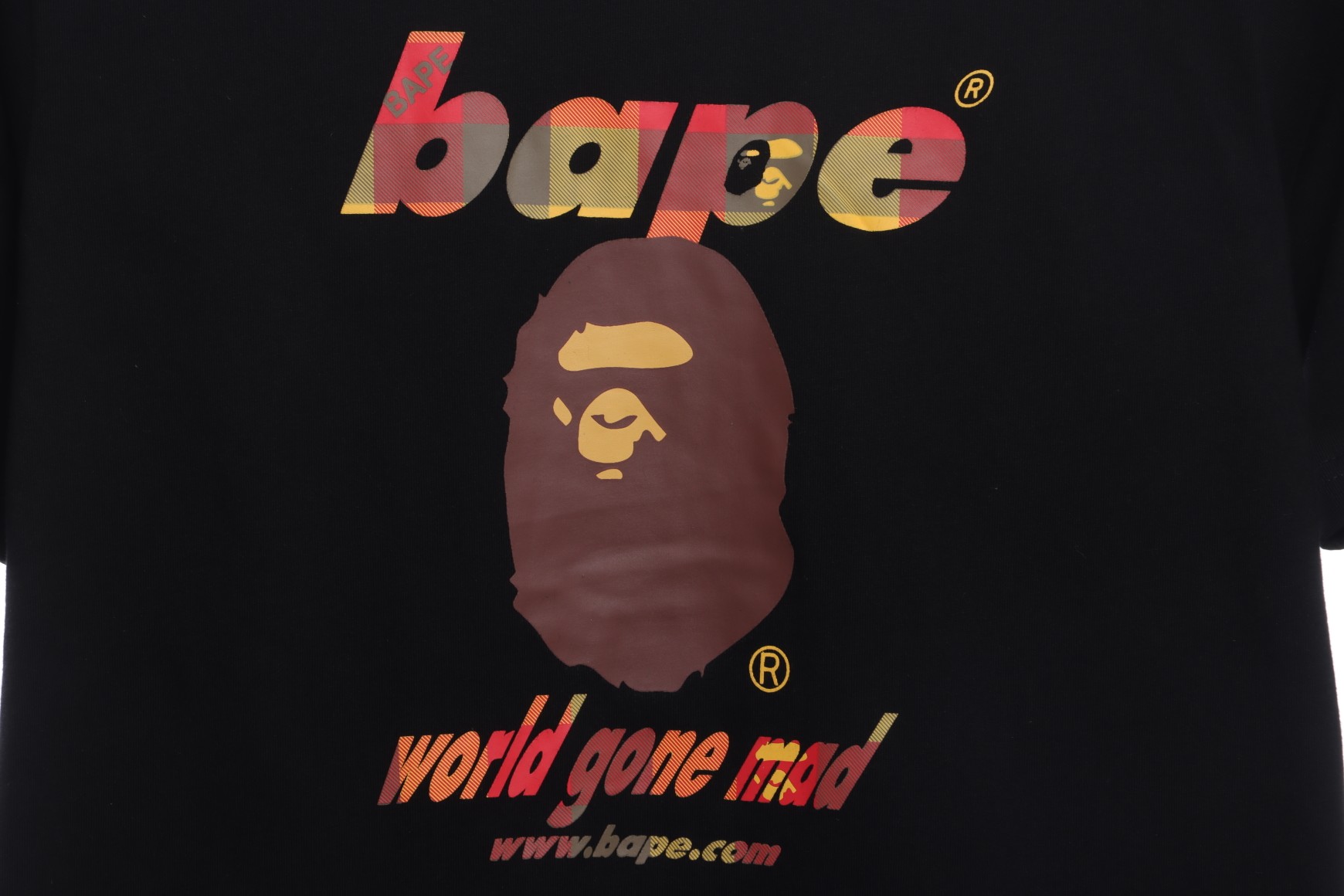 BAPE ape head crazy world series short sleeves