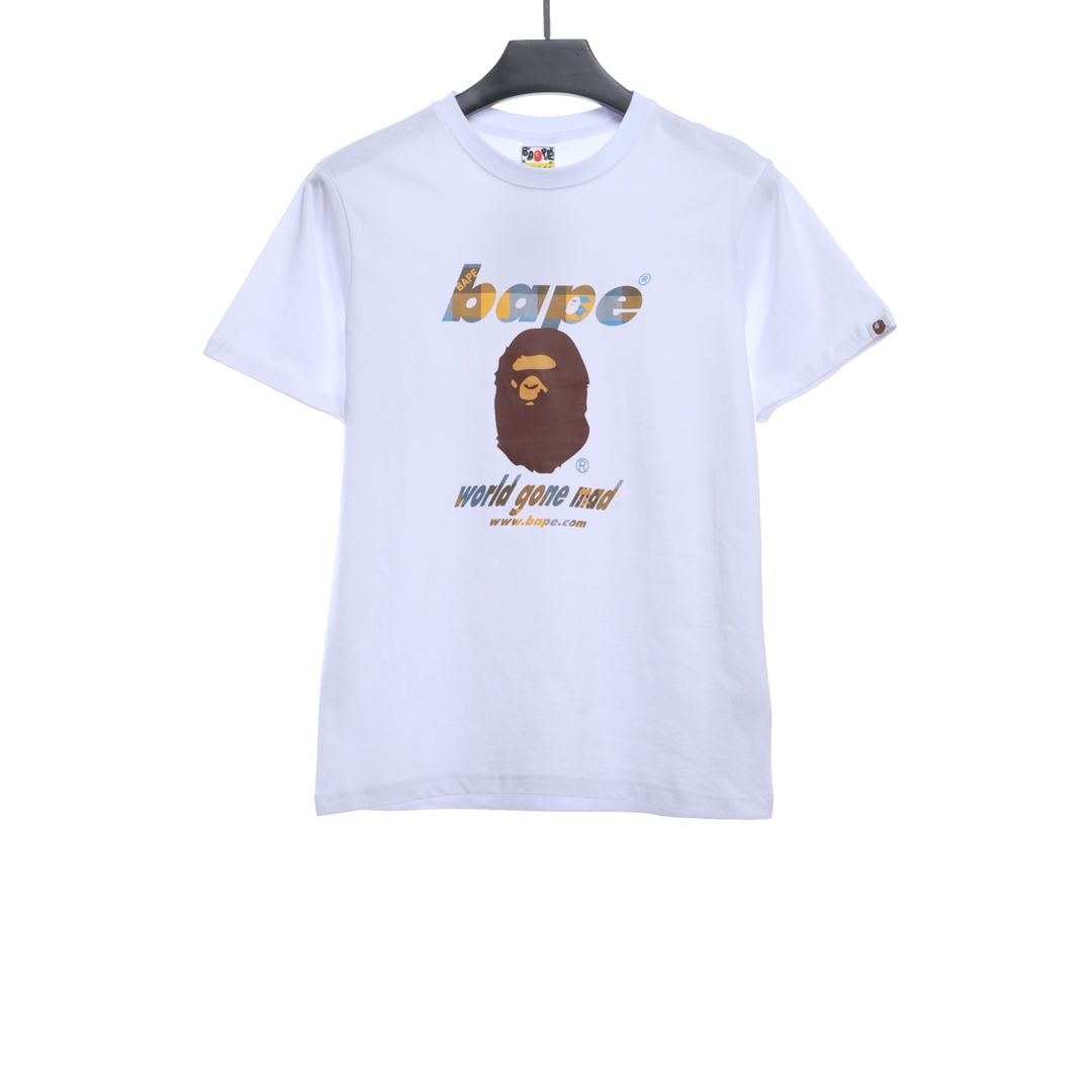 BAPE ape head crazy world series short sleeves