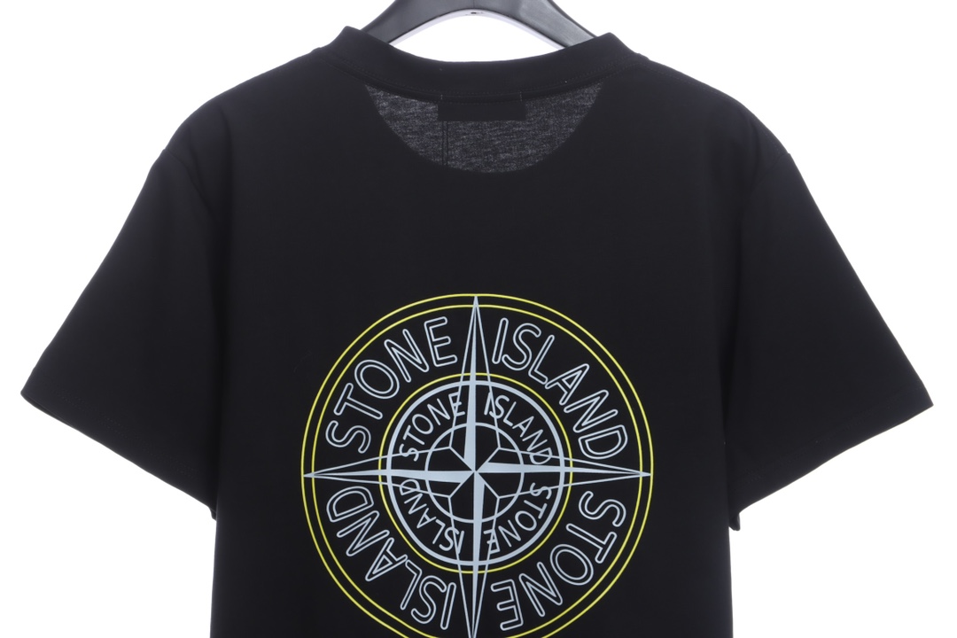 Stone Island Back Large Compass Logo Print Short Sleeves