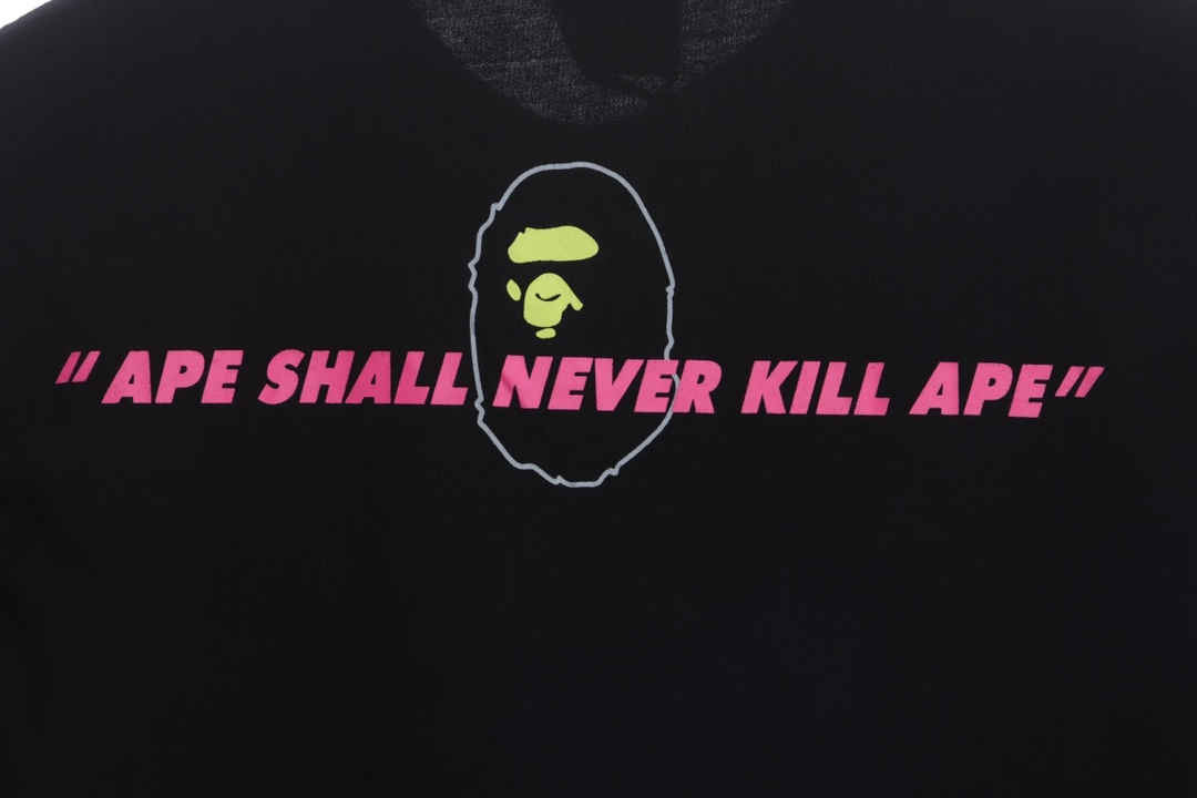 BAPE camouflage ape head pattern hit color letter printing short sleeves