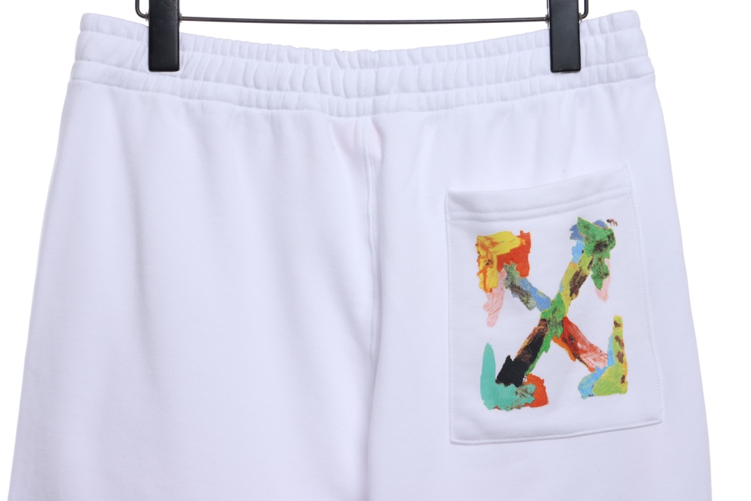 OW ink hand-painted graffiti arrow shorts