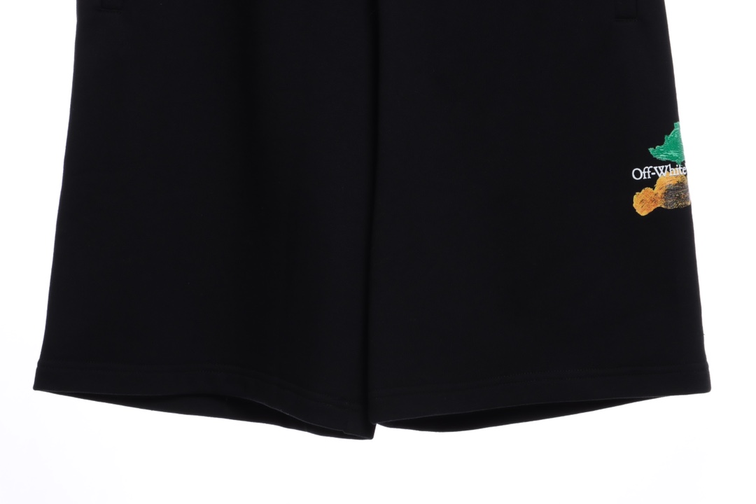 OW ink hand-painted graffiti arrow shorts