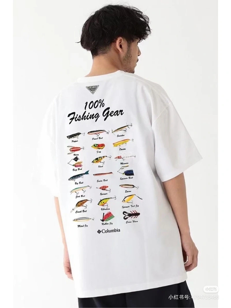 Fish bait map short sleeves