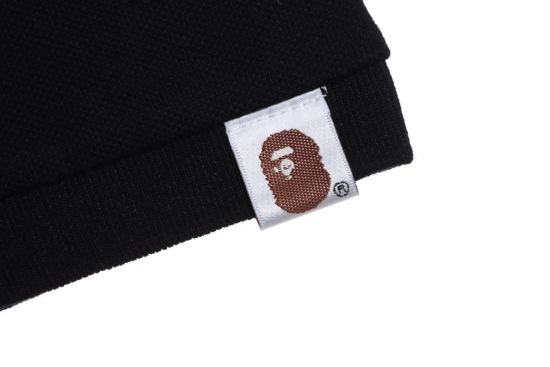 BAPE back colorful letter printing POLO short sleeves