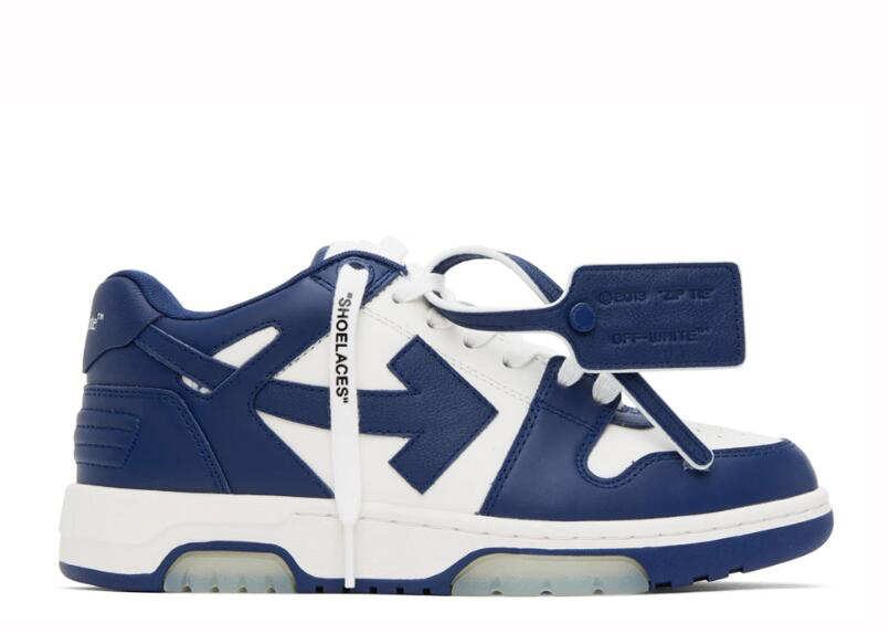 OFF-WHITE White & Navy Out Of Office Sneakers