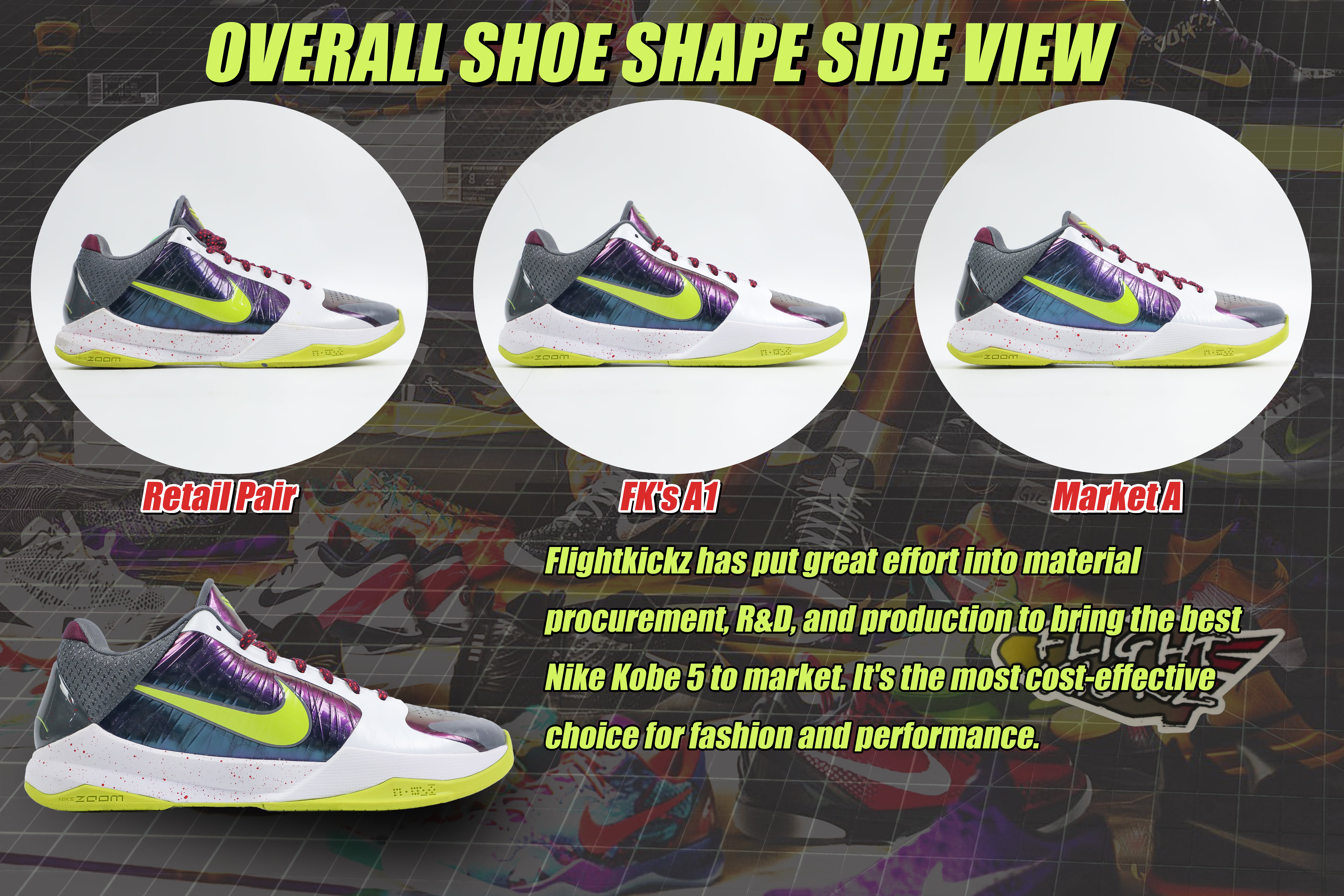 Nike Kobe 5 Protro “Chaos” (Up to Size 14）(A1 Batch)