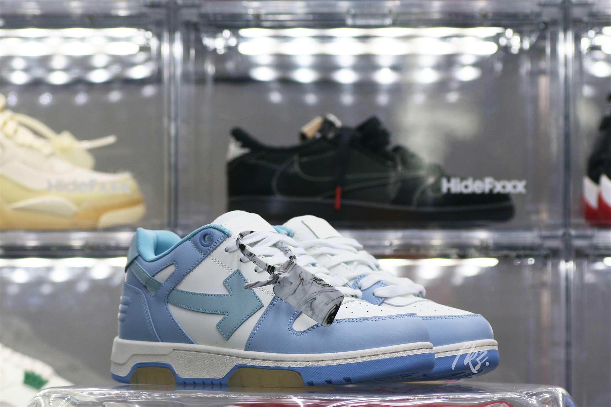 OFF-WHITE Blue & White Out Of Office Sneakers