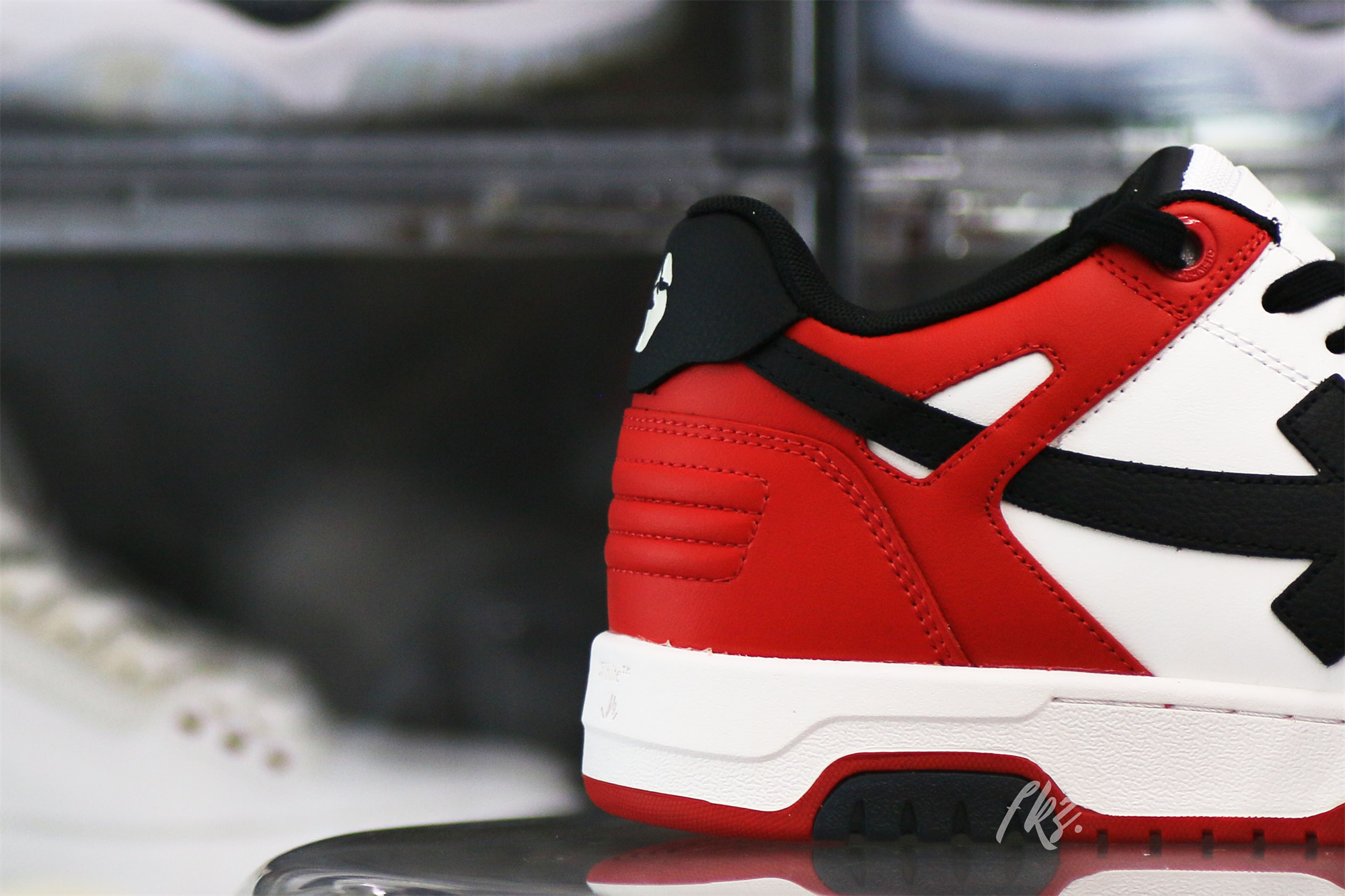 OFF-WHITE White & Black Red ‘Out Of Office’ Sneakers