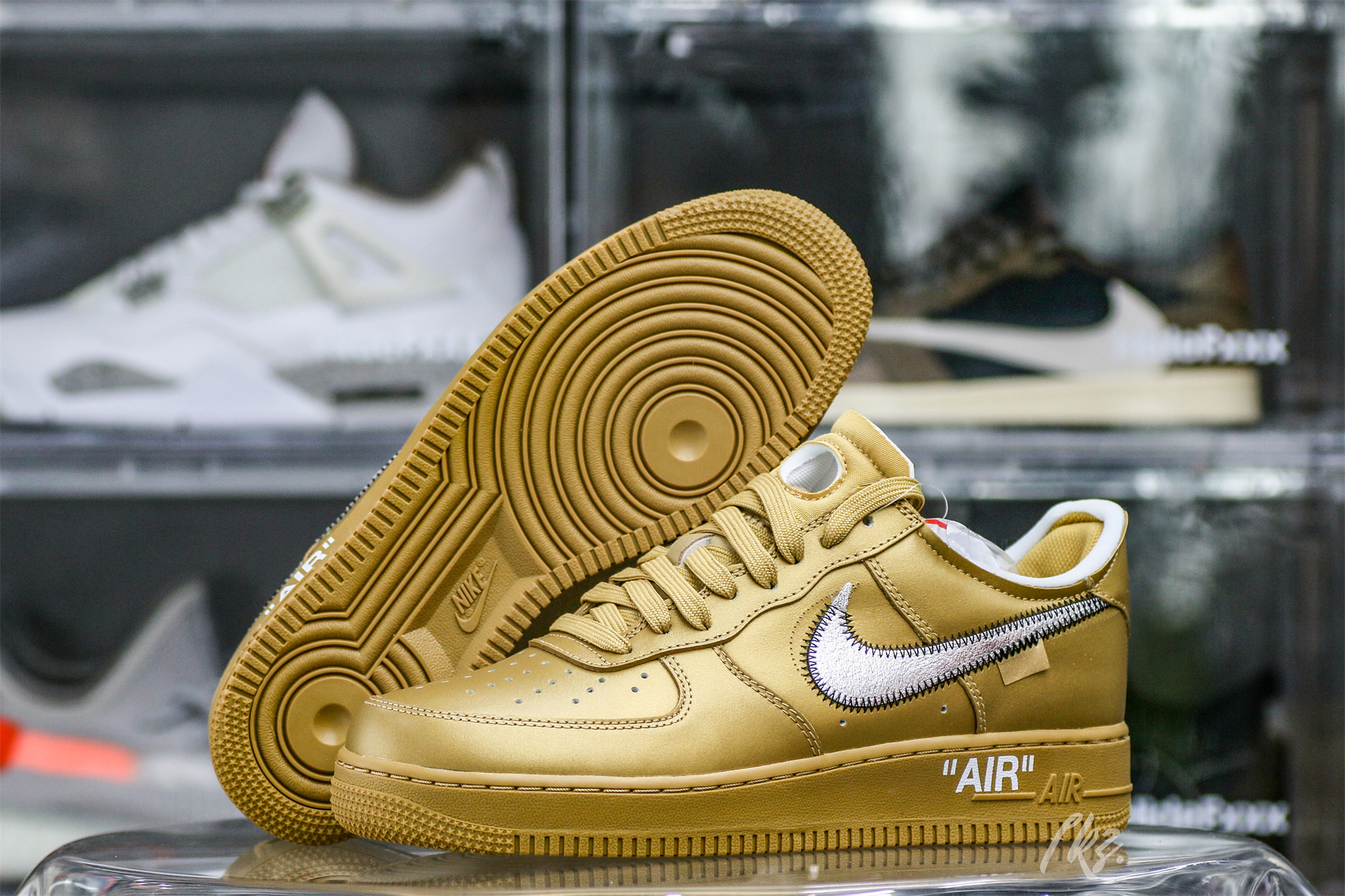 Nike Off-White Air Force 1 AF1 Gold Custom