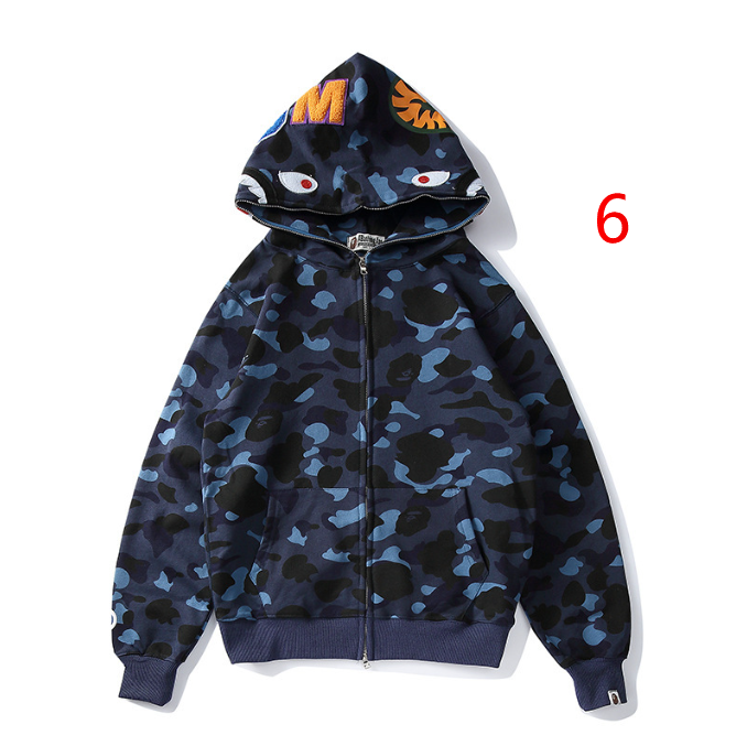 BAPE Classic Shark Mouth Camouflage Zip Hoodie