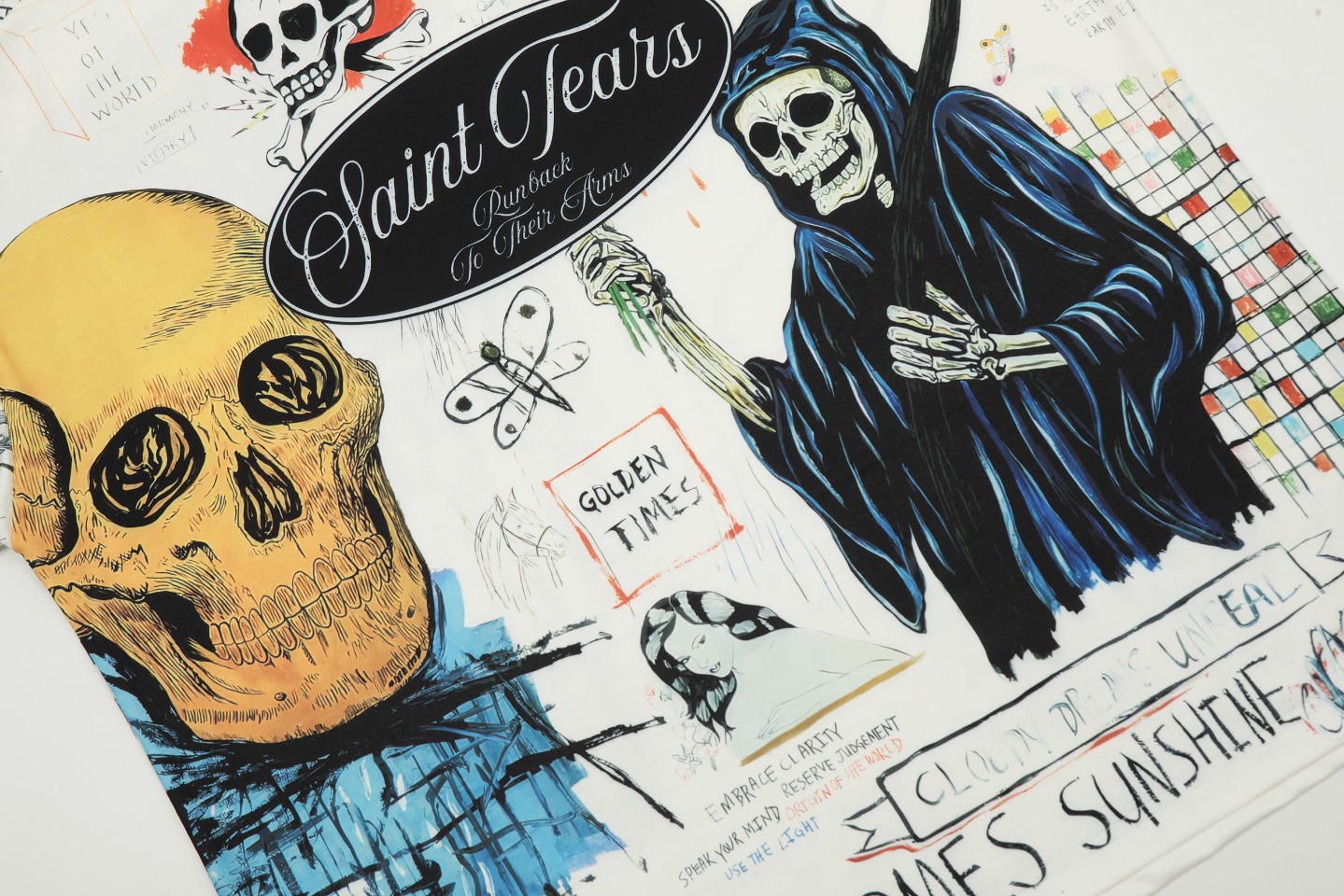 Saint Mich@el Tears Skull Full Print Long Sleeve