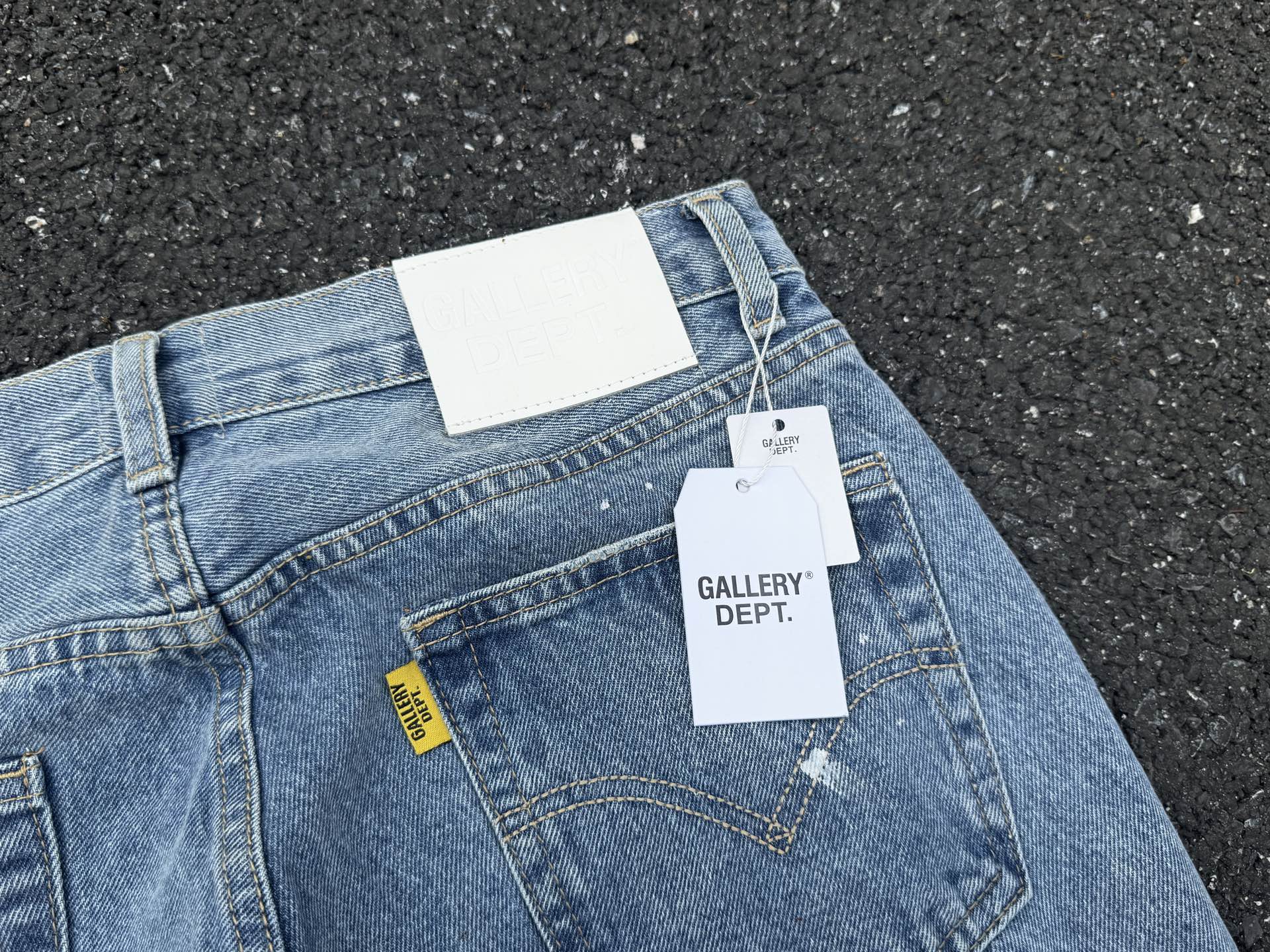 GALLERY.DEPT Distressed Patchwork Flared Jeans