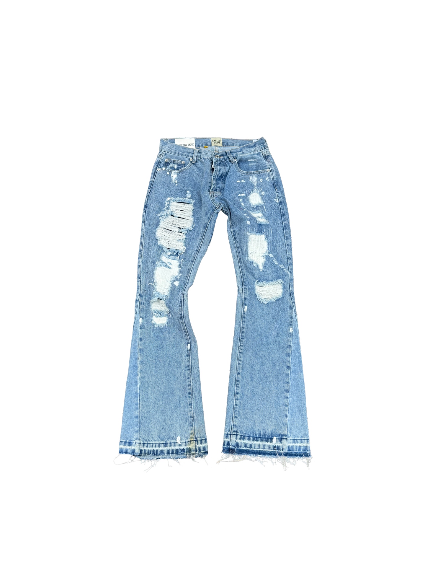 GALLERY.DEPT Distressed Patchwork Flared Jeans